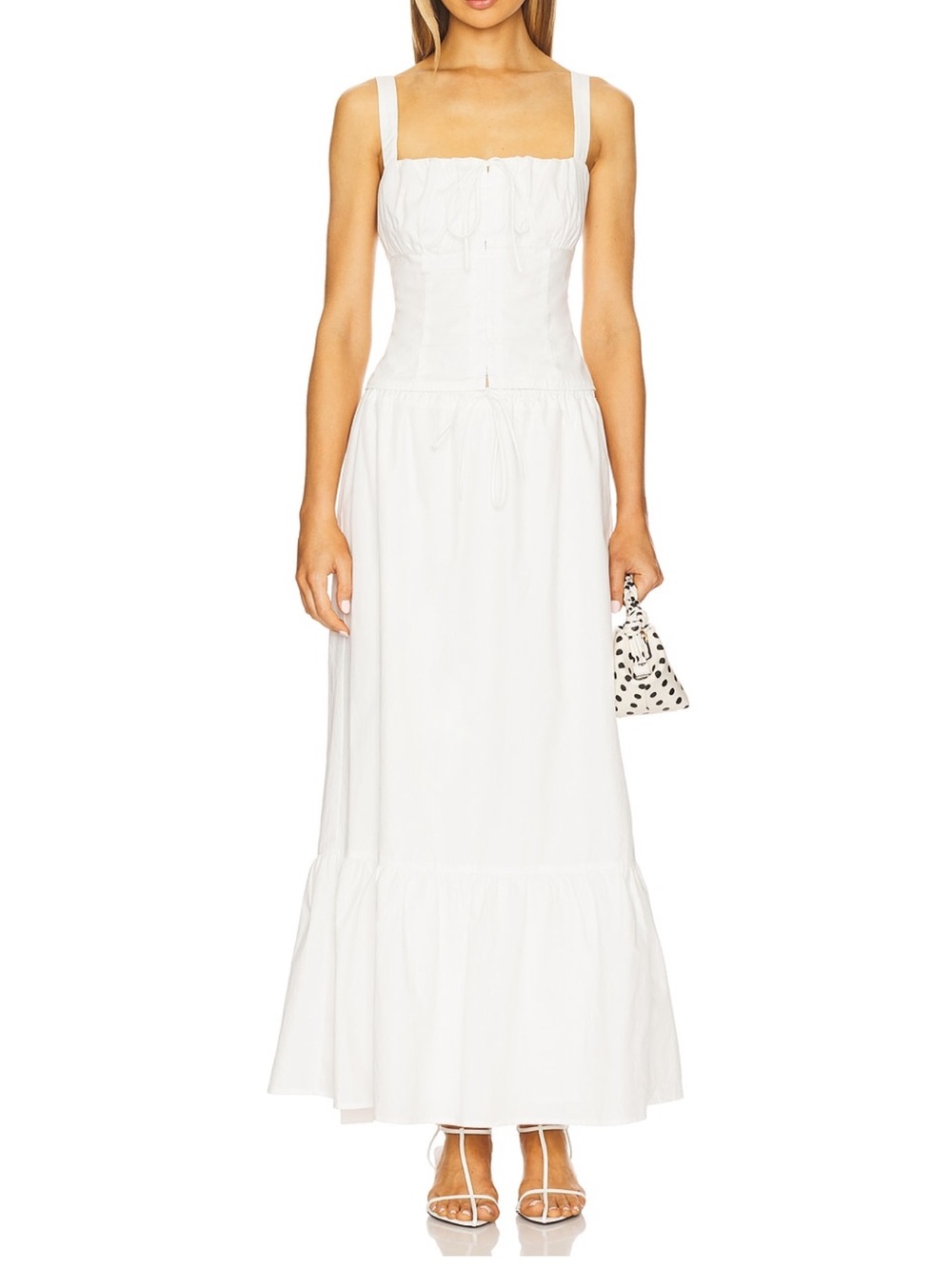 Lyanna Maxi Skirt Set in White — Women’s